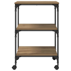 vidaXL Printer Stand Artisan Oak 50 x 41 x 75 cm Engineered Wood 6
