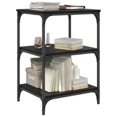 vidaXL Printer Stand Black Oak 50 x 41 x 75 cm Engineered Wood 4