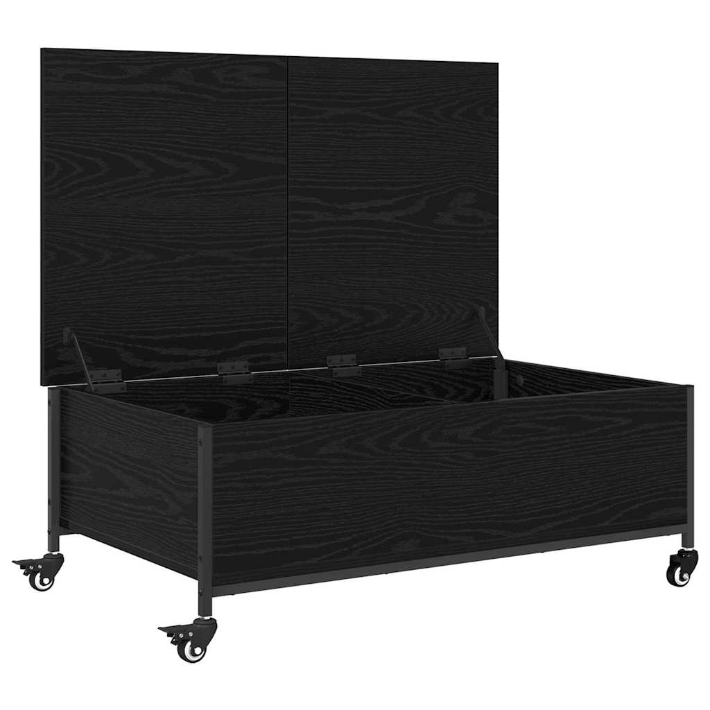 vidaXL Coffee Table Black Oak 91 x 55 x 32 cm Engineered Wood 5