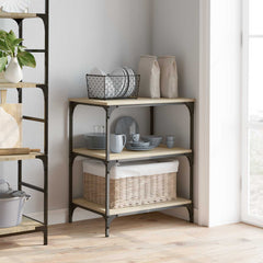 vidaXL Kitchen Trolley Sonoma Oak 60 x 41 x 76 cm Engineered Wood 4