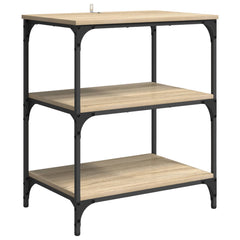 vidaXL Kitchen Trolley Sonoma Oak 60 x 41 x 76 cm Engineered Wood 5