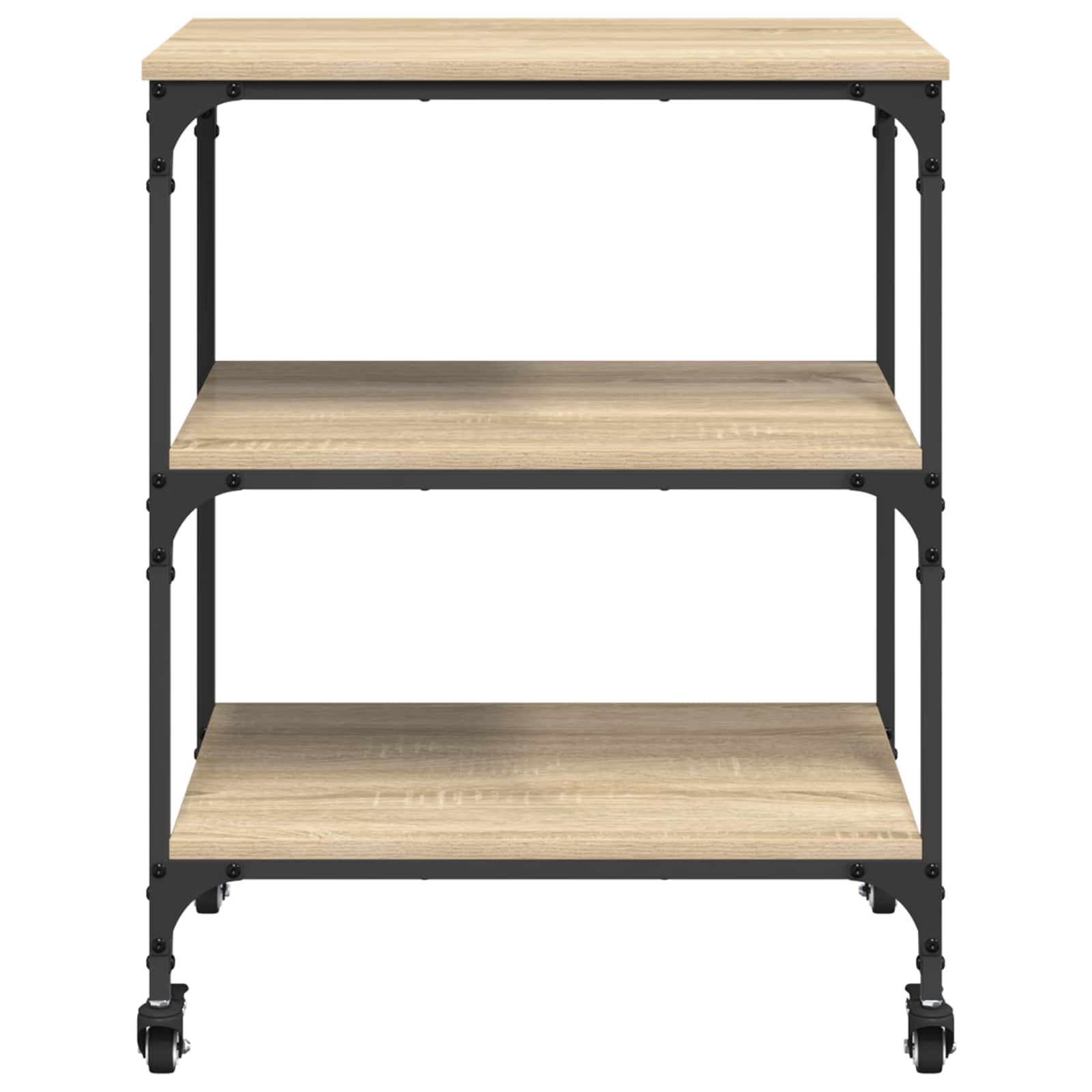 vidaXL Kitchen Trolley Sonoma Oak 60 x 41 x 76 cm Engineered Wood 6