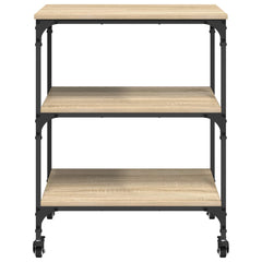 vidaXL Kitchen Trolley Sonoma Oak 60 x 41 x 76 cm Engineered Wood 6