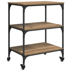 Kitchen Trolley 60 x 41 x 76 cm Engineered Wood Artisan oak