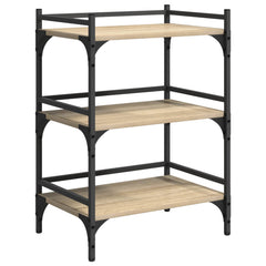 vidaXL Kitchen Trolley Sonoma Oak 50 x 35 x 75.5 cm Engineered Wood 5