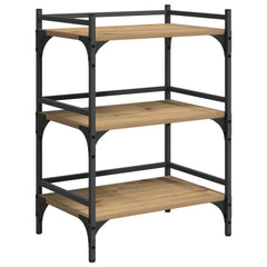 vidaXL Kitchen Trolley Artisan Oak 50 x 35 x 75.5 cm Engineered Wood 5