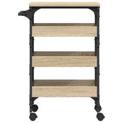 vidaXL Kitchen Trolley Sonoma Oak 53 x 20 x 76 cm Engineered Wood 6