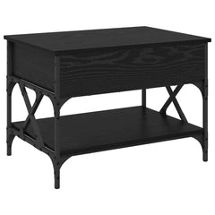 vidaXL Coffee Table Black Oak 70x50x50cm Engineered Wood 2
