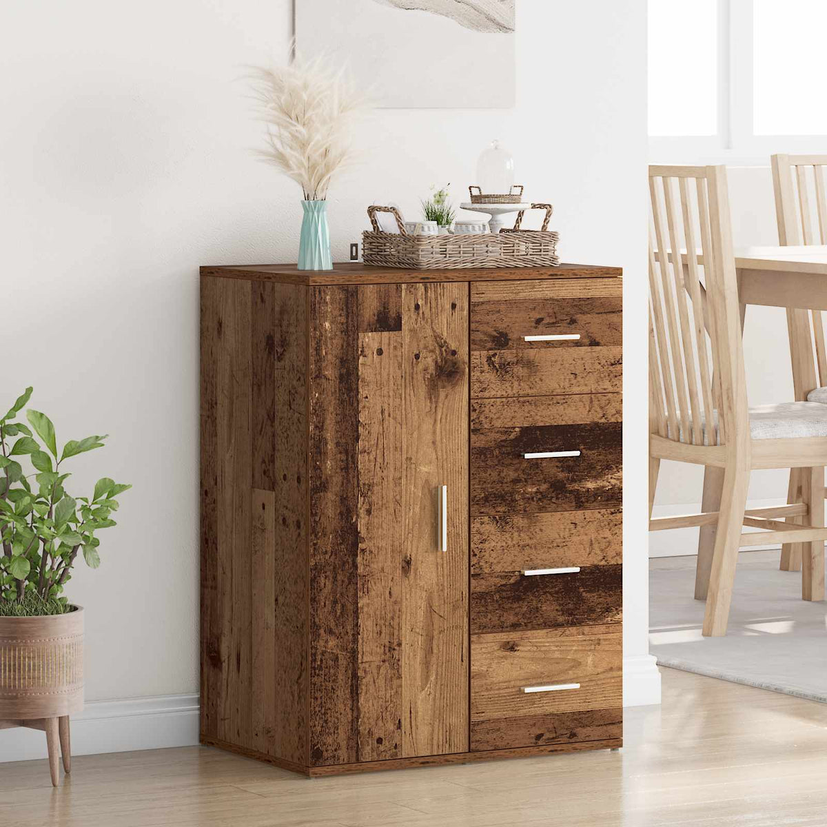 Sideboard 59 x 39 x 80 cm Engineered Wood Old wood