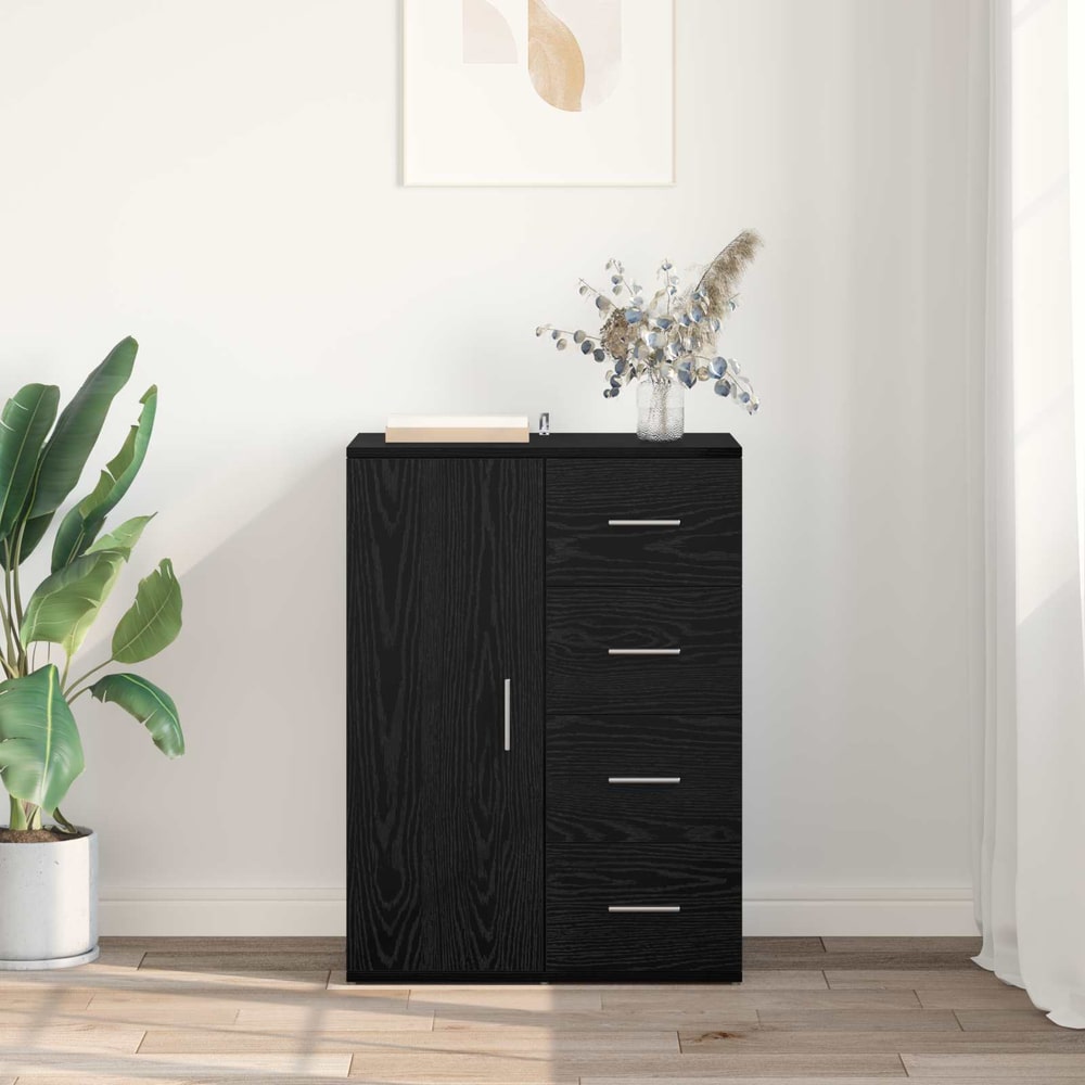 Sideboard 59 x 39 x 80 cm Engineered Wood Black oak