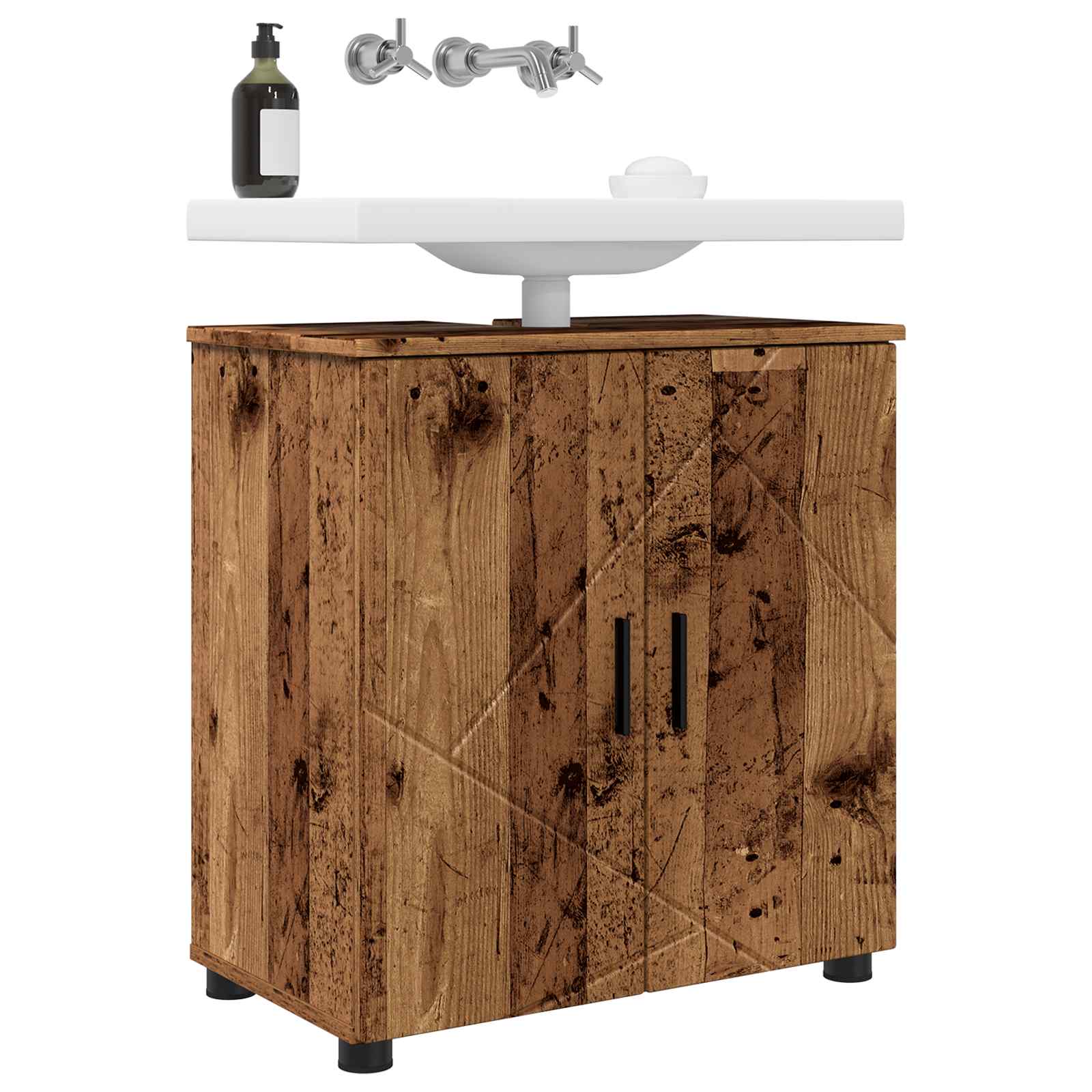vidaXL Bathroom Cabinet Old Wood 61 x 35 x 64 cm 3