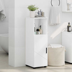 vidaXL Bathroom Cabinet High Gloss White 30 x 35 x 95 cm 4