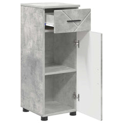 vidaXL Bathroom Cabinet Concrete Grey 30 x 35 x 80 cm 5