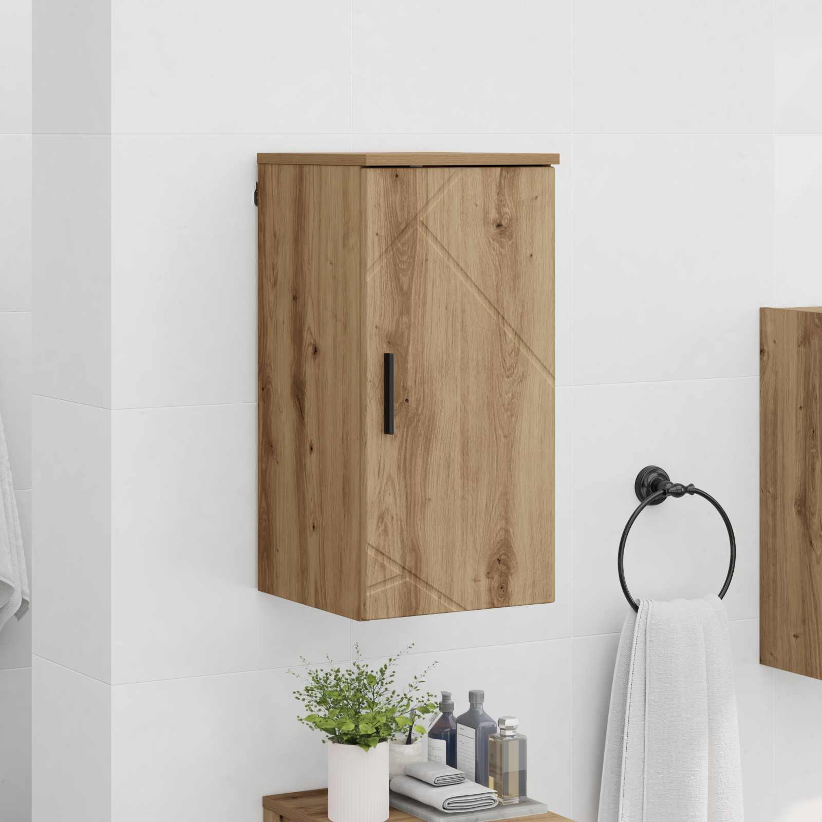 vidaXL Bathroom Cabinet Artisan Oak 30 x 31.5 x 61 cm 4