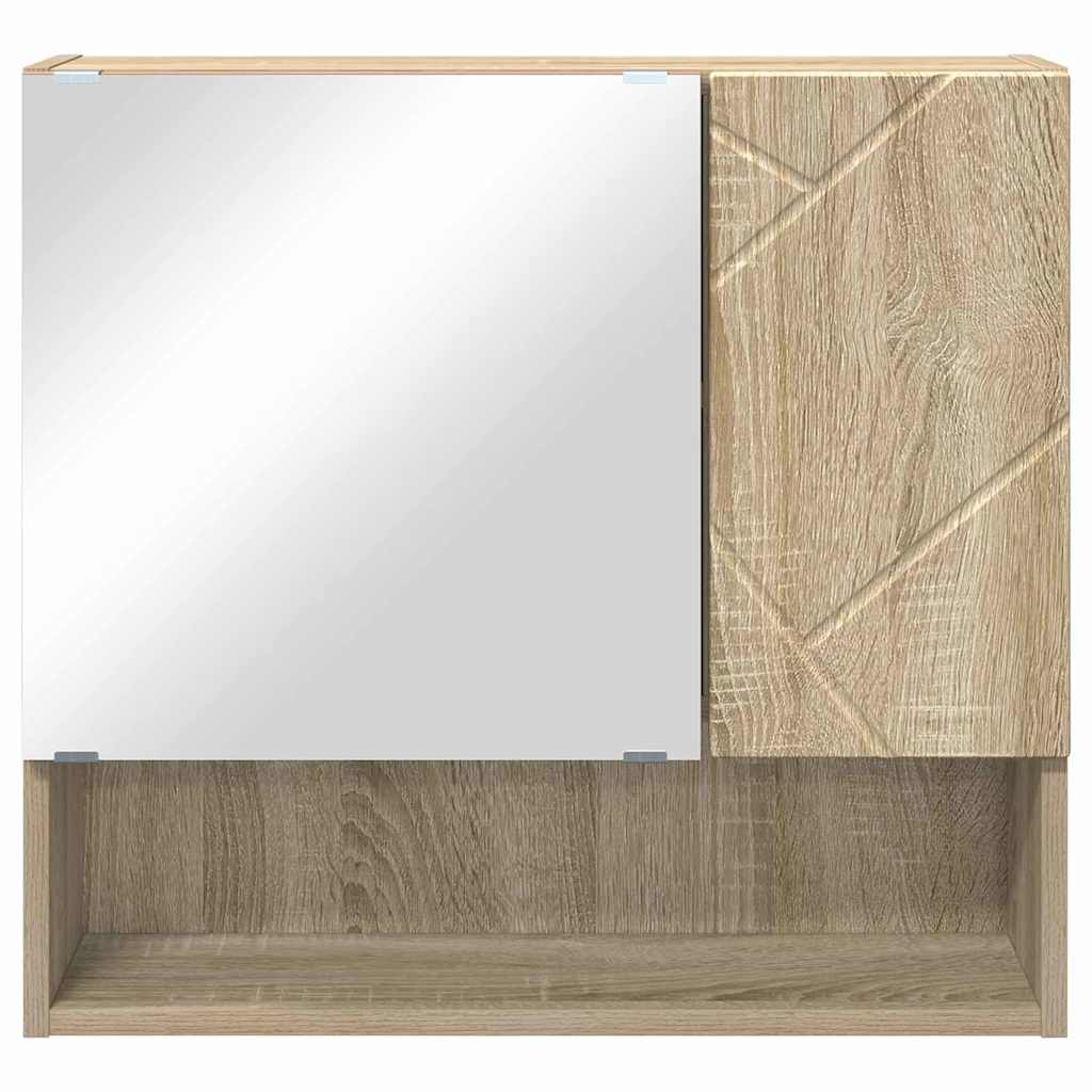 vidaXL Mirror Cabinet Sonoma Oak 59 x 17 x 55 cm Engineered Wood 6