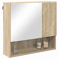 vidaXL Mirror Cabinet Sonoma Oak 59 x 17 x 55 cm Engineered Wood 3