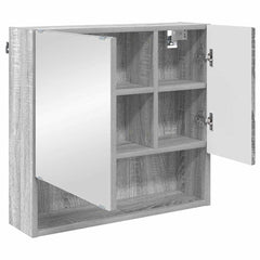 vidaXL Mirror Cabinet Grey Sonoma 59 x 17 x 55 cm Engineered Wood 5