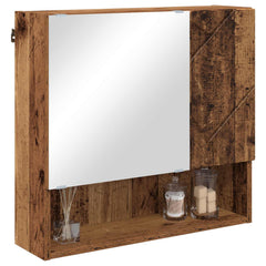 vidaXL Mirror Cabinet Old Wood 59 x 17 x 55 cm Engineered Wood 3