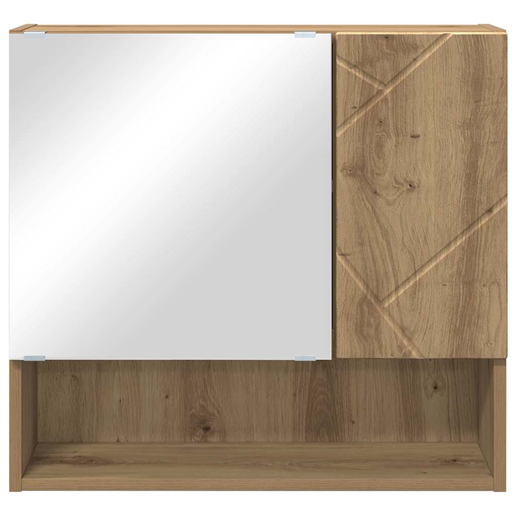 vidaXL Mirror Cabinet Artisan Oak 59 x 17 x 55 cm Engineered Wood 6