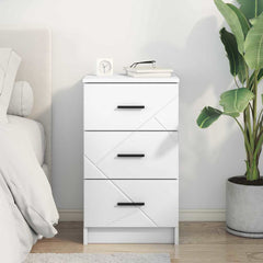 vidaXL Bedside Cabinet White 38 x 38 x 66 cm Engineered wood 4