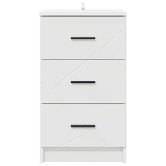 vidaXL Bedside Cabinet White 38 x 38 x 66 cm Engineered wood 6