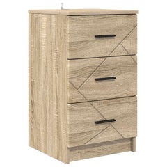 vidaXL Bedside Cabinet Sonoma oak 38 x 38 x 66 cm Engineered wood 2