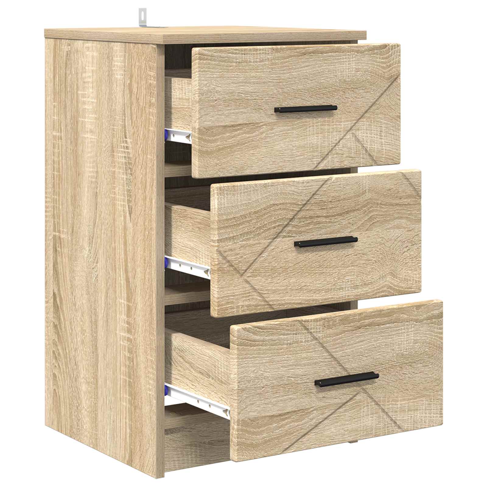 vidaXL Bedside Cabinet Sonoma oak 38 x 38 x 66 cm Engineered wood 5