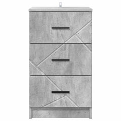 vidaXL Bedside Cabinet Concrete grey 38 x 38 x 66 cm Engineered wood 6