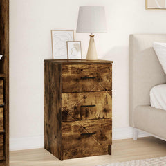 Bedside Cabinet Engineered Wood in Smoked Oak