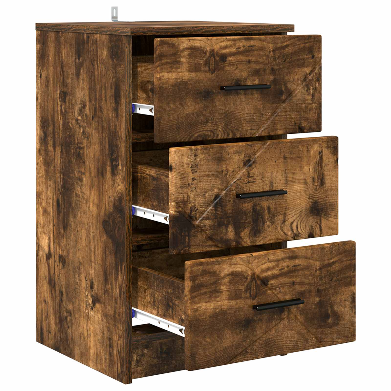 vidaXL Bedside Cabinet Smoked oak 38 x 38 x 66 cm Engineered wood 5