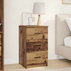 Bedside Cabinet Engineered Wood in Old Wood