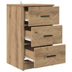 vidaXL Bedside Cabinet Artisan oak 38 x 38 x 66 cm Engineered wood 5
