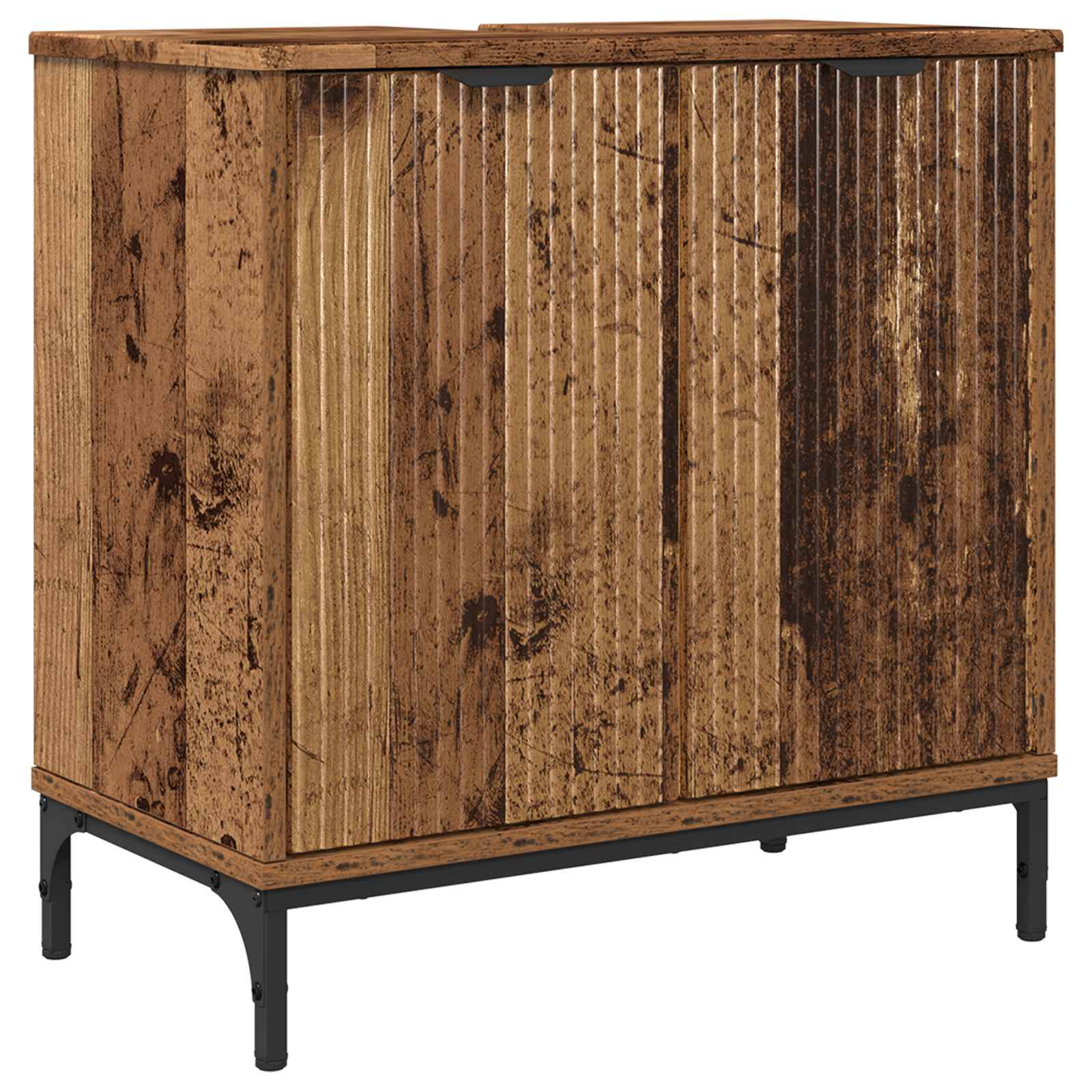 vidaXL Bathroom Sink Cabinet Old Wood 60.5 x 33.5 x 61 cm 2