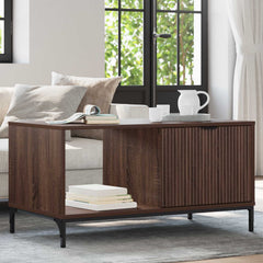 Coffee Table 90 x 49 x 46 cm Engineered Wood Brown oak