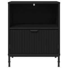 vidaXL Bedside Cabinet 2 pcs Black 49 x 36 x 61 cm Engineered wood 6