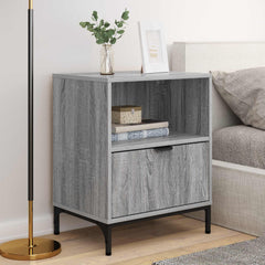 vidaXL Bedside Cabinet 2 pcs Grey sonoma 49 x 36 x 61 cm 4