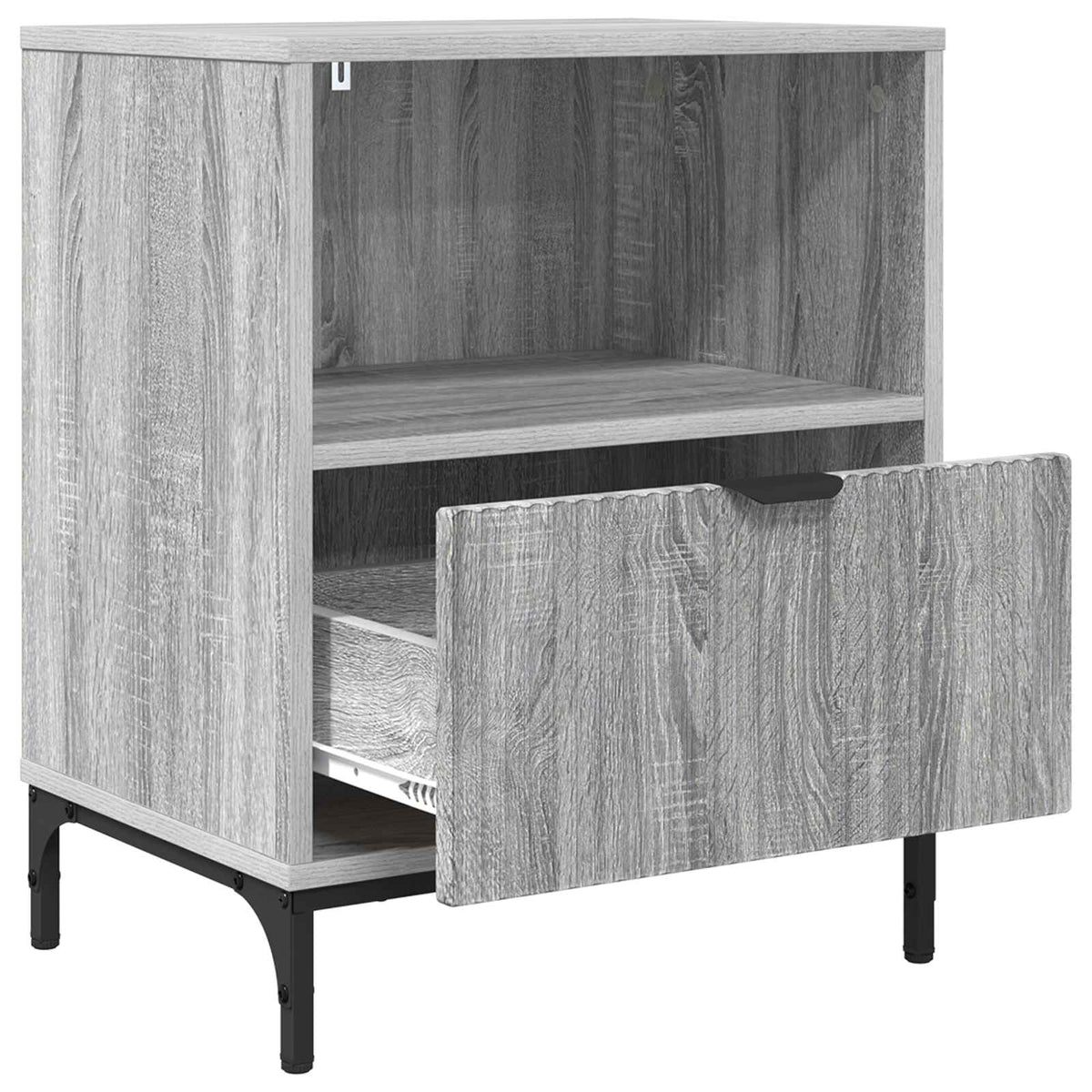vidaXL Bedside Cabinet 2 pcs Grey sonoma 49 x 36 x 61 cm 5