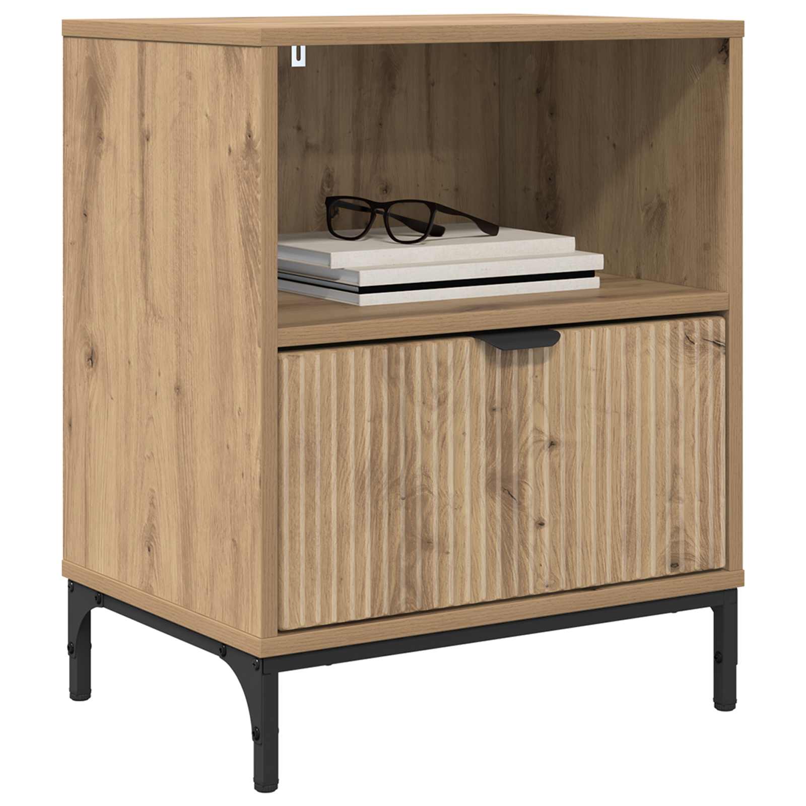 vidaXL Bedside Cabinet Artisan oak 49 x 36 x 61 cm Engineered wood 3