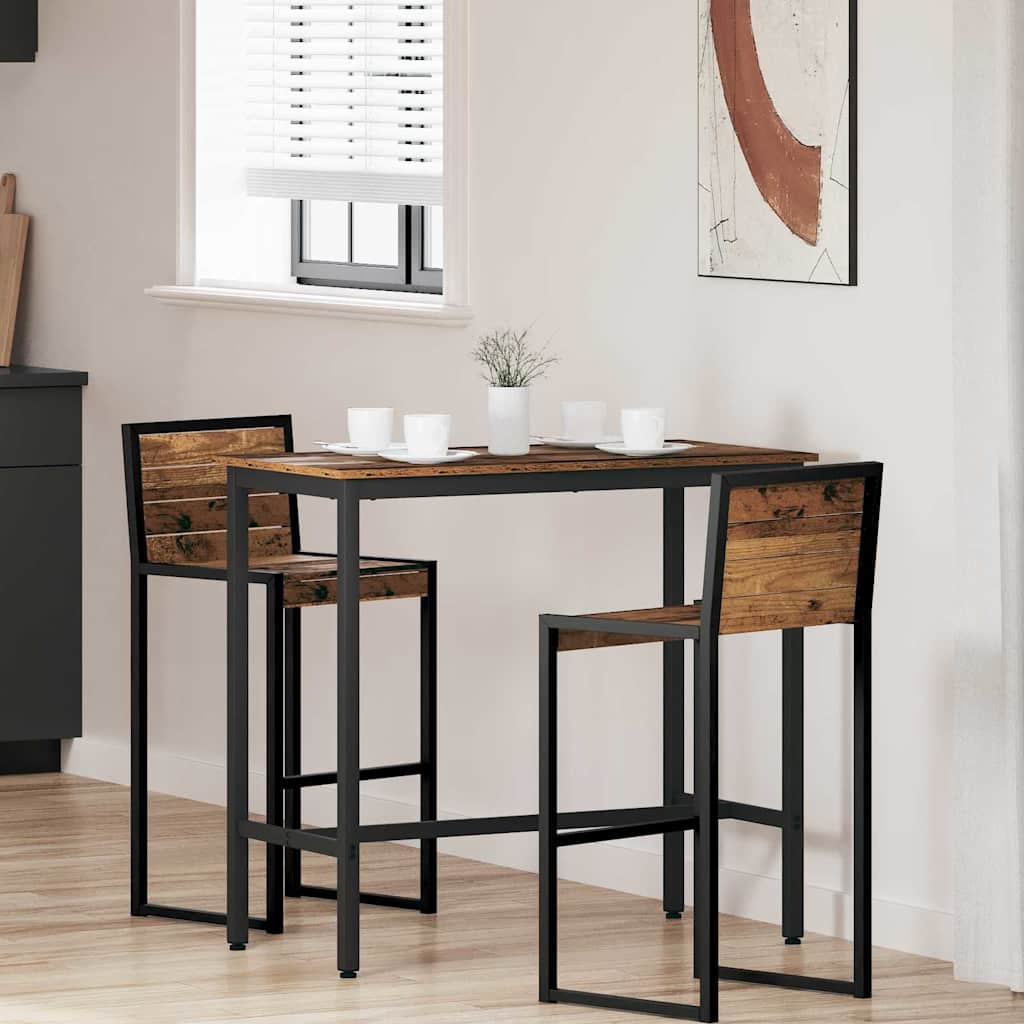 vidaXL Table Old Wood 100 x 50 x 90.5 cm Engineered Wood and Steel 1