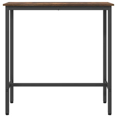 vidaXL Table Smoked Oak 100 x 40 x 100.5 cm Engineered Wood and Steel 5