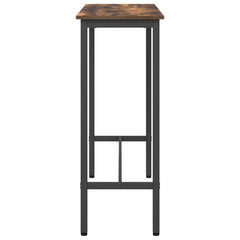 vidaXL Table Smoked Oak 100 x 40 x 100.5 cm Engineered Wood and Steel 6
