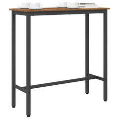 vidaXL Table Old Wood 100 x 40 x 100.5 cm Engineered Wood and Steel 3