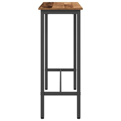 vidaXL Table Old Wood 100 x 40 x 100.5 cm Engineered Wood and Steel 6