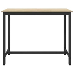 vidaXL Table Sonoma Oak 100 x 50 x 76.5 cm Engineered Wood and Steel 3