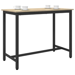 vidaXL Table Sonoma Oak 100 x 50 x 76.5 cm Engineered Wood and Steel 2