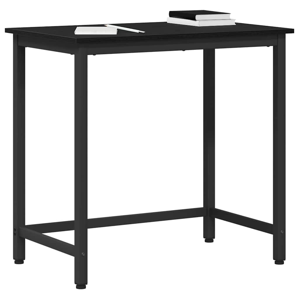 vidaXL Table Black Oak 100 x 50 x 76.5 cm Engineered Wood and Steel 3