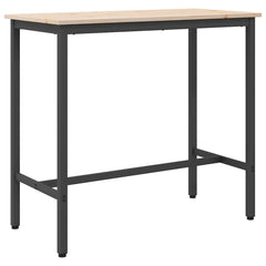 vidaXL Table Natural 100 x 50 x 91 cm Engineered Wood and Steel 2