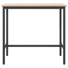 vidaXL Table Natural 100 x 50 x 91 cm Engineered Wood and Steel 5