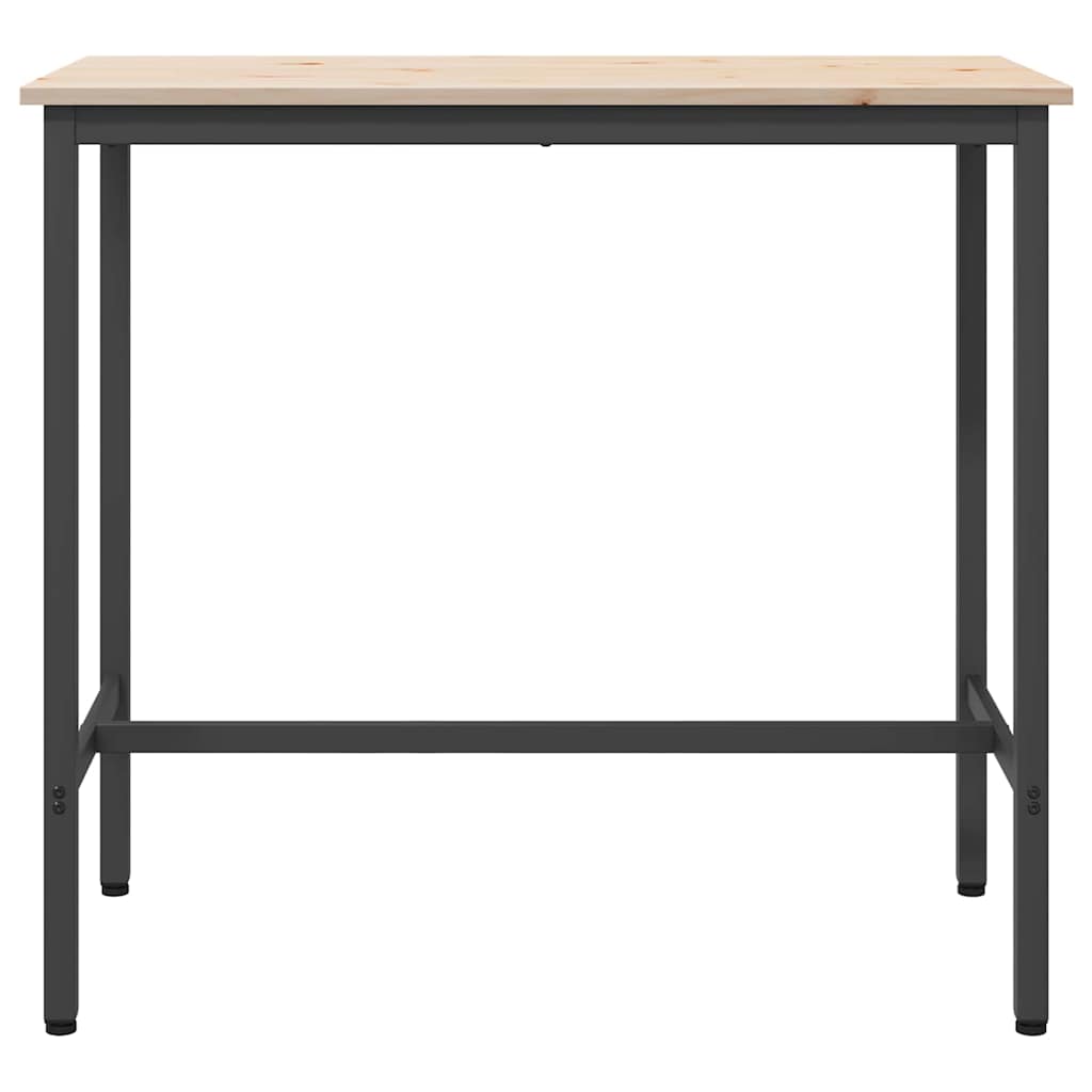 vidaXL Table Natural 100 x 50 x 91 cm Engineered Wood and Steel 5