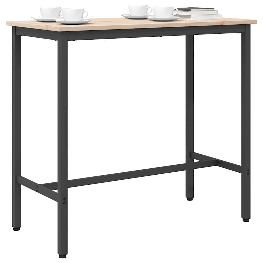 vidaXL Table Natural 100 x 50 x 91 cm Engineered Wood and Steel 3